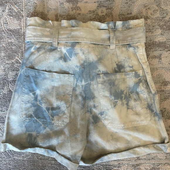 A.L.C. Blue Tie-Dye High Waist Shorts - Picture 10 of 10